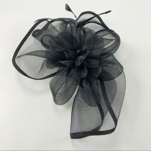 Black fascinator headpiece